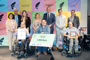 Ein Gruppenfoto vom Inklusionspreis der von Land OÖ verliehen wurde