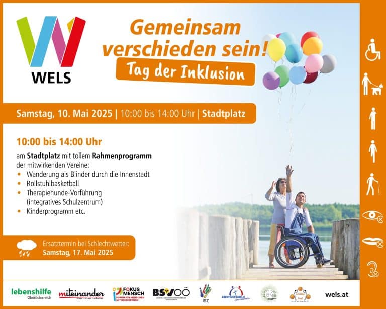 Eine Bildhafte Einladung zu dem Tag der Inklusion in Wels.