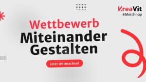 Ein Banner mit dem Schriftzug "Wettbewerb Miteinander Gestalten"