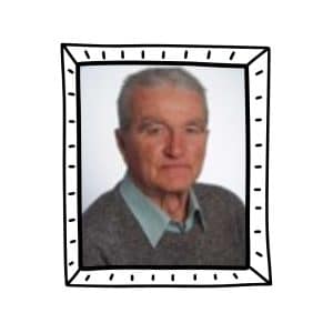 Ein Portrai in einem gezeichneten Bilderrahmen.